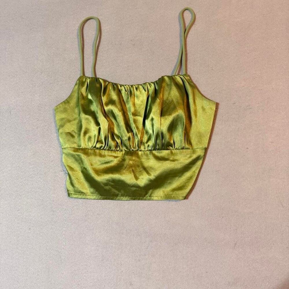 Shein Women's Green Crop-top